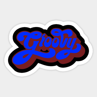 Retro Groovy Sticker